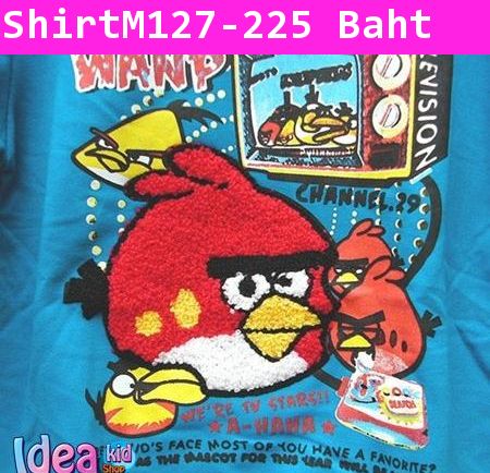 เสื้อแขนยาว Angry Birds TV Stars สีน้ำเงิน