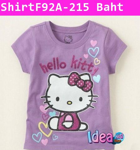 เสื้อแขนสั้น Hello Kitty อินเลิฟ สีม่วง