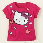 เสื้อแขนสั้น-Hello-Kitty-อินเลิฟ-สีชมพูเข้ม