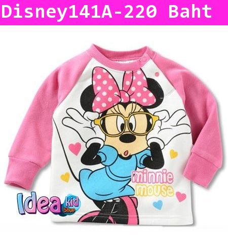 เสื้อแขนยาว Minnie Mouse สาวแว่น