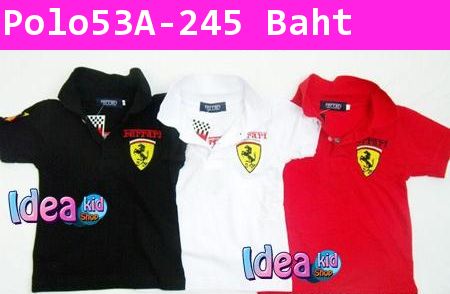 เสื้อโปโล Ferrari สีดำ