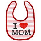 ผ้ากันเปื้อนเด็ก-I-LOVE-MOM-สีแดง