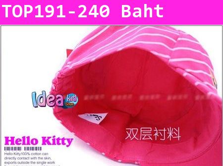 หมวกแก๊ป Hello Kitty ลายสมอเรือ สีบานเย็น