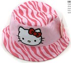 หมวกปีกบาน-Hello-Kitty-ลายเสือ-สีชมพู