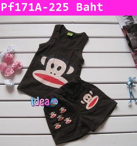 ชุดเสื้อกล้ามกางเกง PAUL FRANK สีดำ