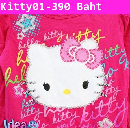 ชุดเดรส Hello Kitty วิ๊งๆ ว๊าวๆ สีชมพู