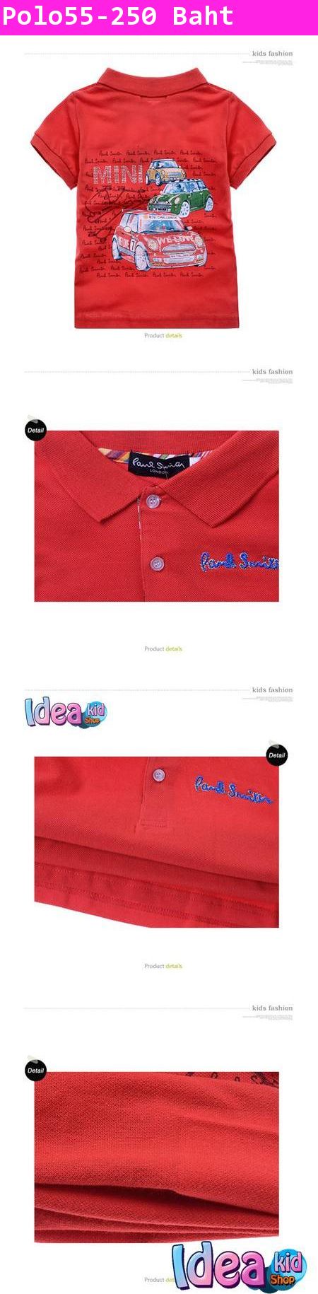 เสื้อโปโลแขนสั้น Paul Smith MINI COOPER สีแดง