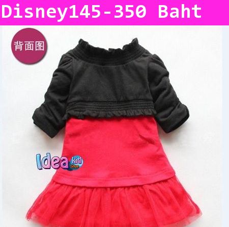 ชุดเดรส Minnie Mouse IN LOVE สีแดงพร้อมเสื้อคลุม