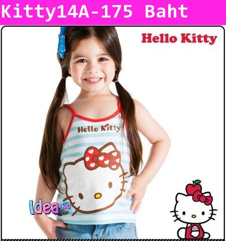 เสื้อกล้าม Hello Kitty หน้ากลม สีฟ้า