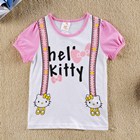 เสื้อแขนสั้น-Hello-Kitty-สายเอี๊ยม-สีชมพู