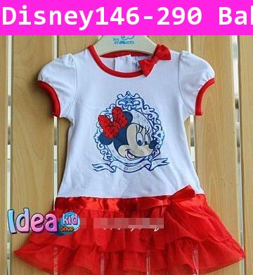 เสื้อแขนสั้น Lady Minnie Mouse สีแดง