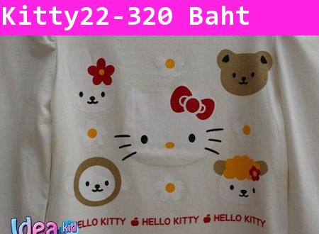 เสื้อแขนยาว H&M Hello Kitty & Friends สีขาว