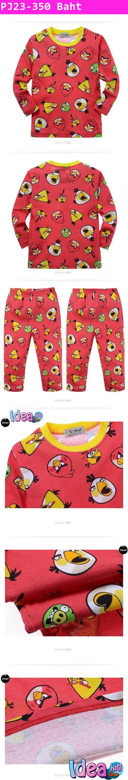 ชุดนอน Angry Birds สุดแสบยกแก๊งค์ สีแดง