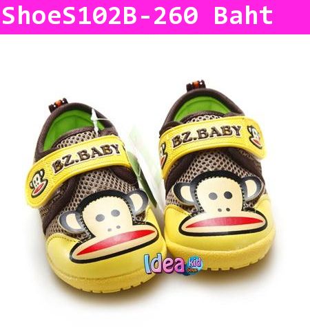 รองเท้า Mini Baby Paul Frank สีเหลืองน้ำตาล