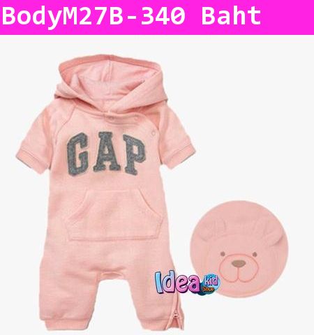 ชุดบอดี้สูท GAP น้องหมี สีชมพูอ่อน