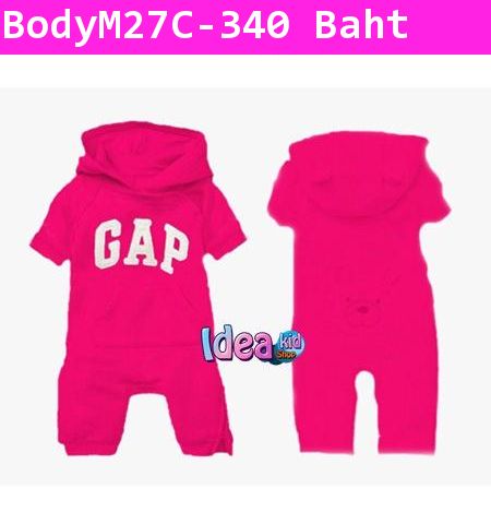 ชุดบอดี้สูท GAP น้องหมี สีชมพูเข้ม