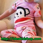 ชุดเสื้อกางเกง-Paul-Frank-ลิงหน้าใหญ่สีชมพู