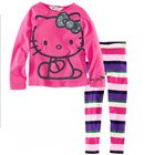 ชุดนอน-Hello-Kitty-Strip-สีชมพู