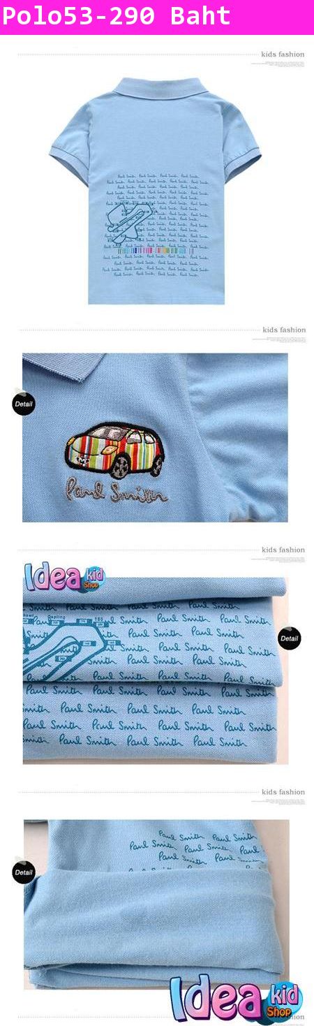 เสื้อโปโล ECO CAR PAUL SMITH สีฟ้า