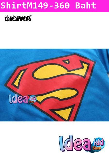 เสื้อแขนสั้น SUPER MAN LOGO สีน้ำเงิน