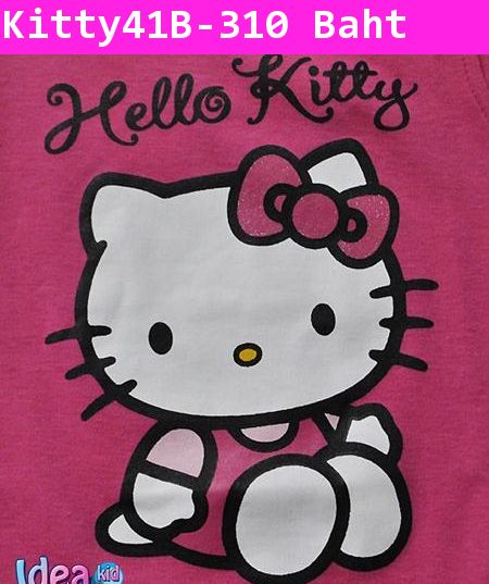 ชุดเดรส Hello Kitty BABY นั่งชิลล์ สีชมพูกลาง