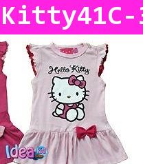 ชุดเดรส Hello Kitty BABY นั่งชิลล์ สีชมพูอ่อน