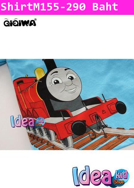 เสื้อแขนสั้น Thomas JAMES สีฟ้า