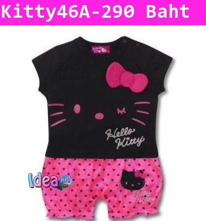 ชุดบอดี้สูท Hello Kitty ขยิบตา สีดำ