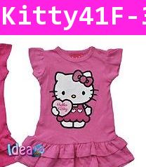 ชุดเดรส Hello Kitty BABY กับหัวใจ สีชมพูอ่อน