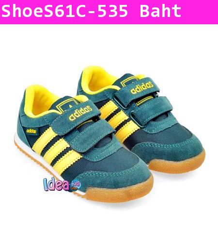 รองเท้าผ้าใบ Adidas 3 แถบ สีเขียว