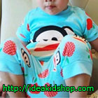 ชุดเสื้อกางเกง-Paul-Frank-ลิงหน้าใหญ่สีฟ้า