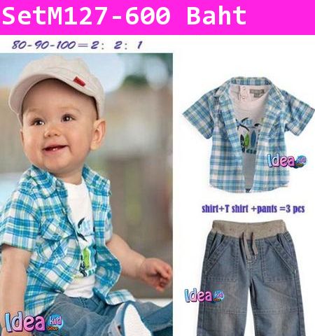 ชุดเสื้อกางเกง BABY BLUE 