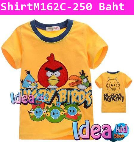 เสื้อแขนสั้น ANGRY BIRDS TAG TEAM สีเหลือง