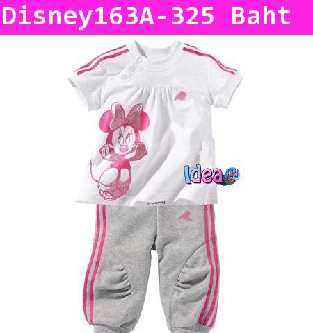 ชุดเสื้อกางเกง Minnie Adidas สีชมพู