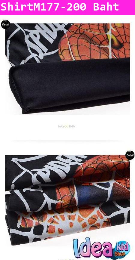 เสื้อแขนสั้น SPIDERMAN HERO สีดำ