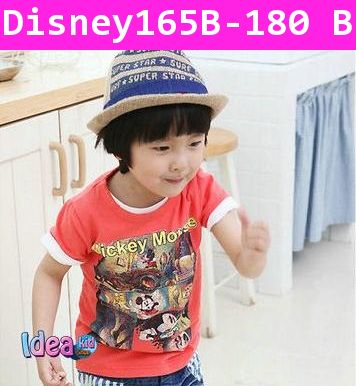 เสื้อแขนสั้น Mickey Story สีส้ม