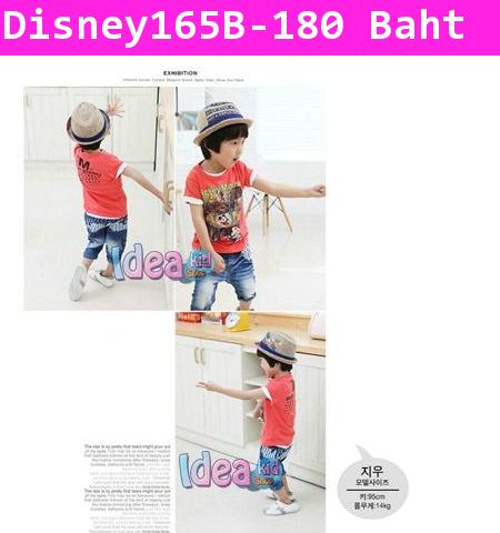 เสื้อแขนสั้น Mickey Story สีส้ม