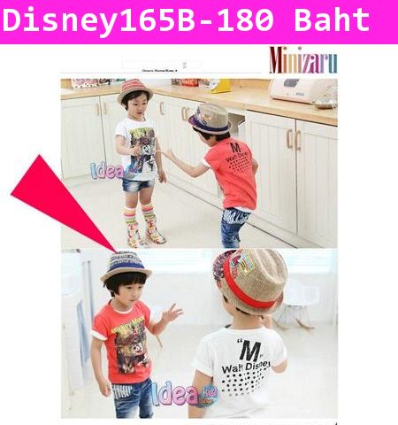 เสื้อแขนสั้น Mickey Story สีส้ม