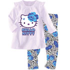 ชุดเสื้อกางเกง-Hello-Kitty-กุหลาบลายเสือ-สีฟ้า