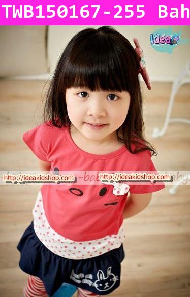 เสื้อแขนสั้น Hello Kitty ลายจุด สีแดง(ไต้หวัน)