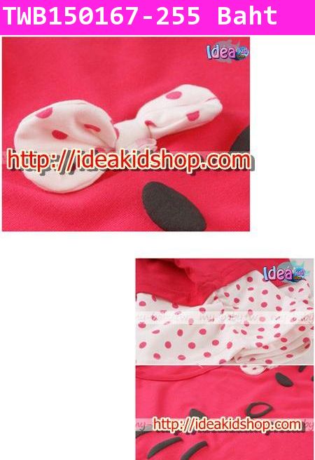 เสื้อแขนสั้น Hello Kitty ลายจุด สีแดง(ไต้หวัน)