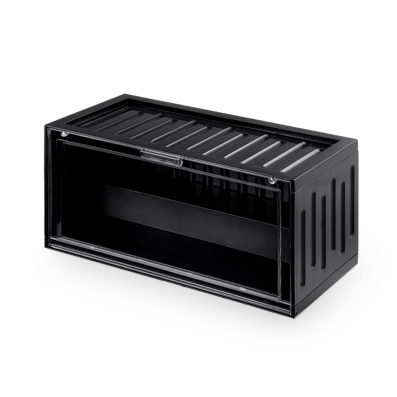 กล่องโชว์โมเดล pop mart container สีดำ