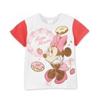 เสื้อยืด-Disneys-ลาย-Minnie-Mouse-Donut-สีแดง