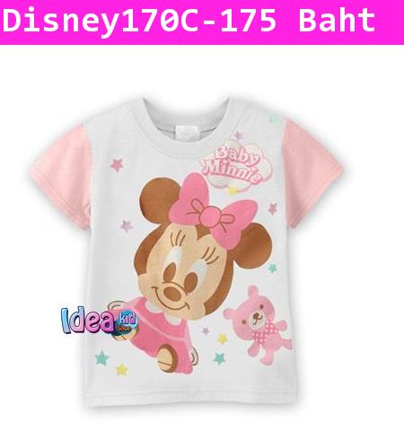 เสื้อยืด Disneys ลาย Baby Minnie สีชมพู