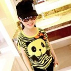 เสื้อแขนสั้น-PANDA-แอ๊บแบ๊ว-สีเหลือง