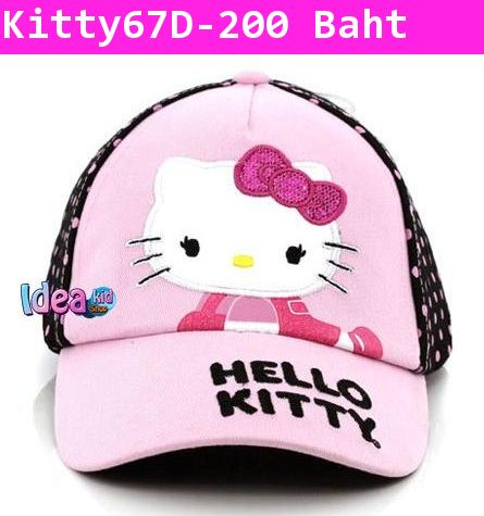 หมวกแก๊ป HELLO KITTY โบว์วิ๊งๆ ลายจุด