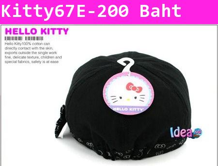 หมวกแก๊ป HELLO KITTY ลายโบว์ สีดำ