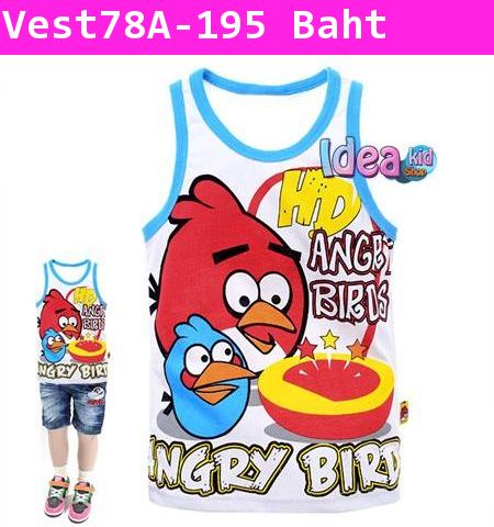 เสื้อกล้าม Angry Birds HD สีฟ้า