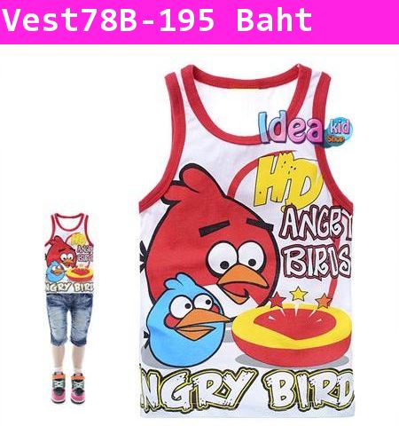 เสื้อกล้าม Angry Birds HD สีแดง