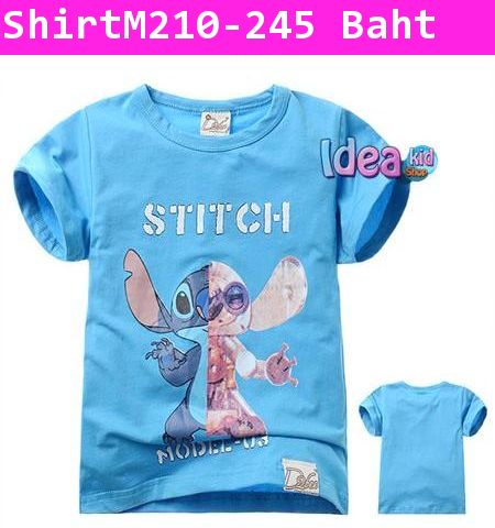 เสื้อแขนสั้น STITCH ROBOT สีฟ้า